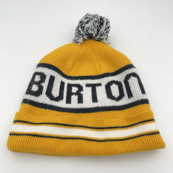 Vintage Burton Beanie Winter Hat Cap Pom Snowboard Skiing Outdoor - Picture 1 of 8